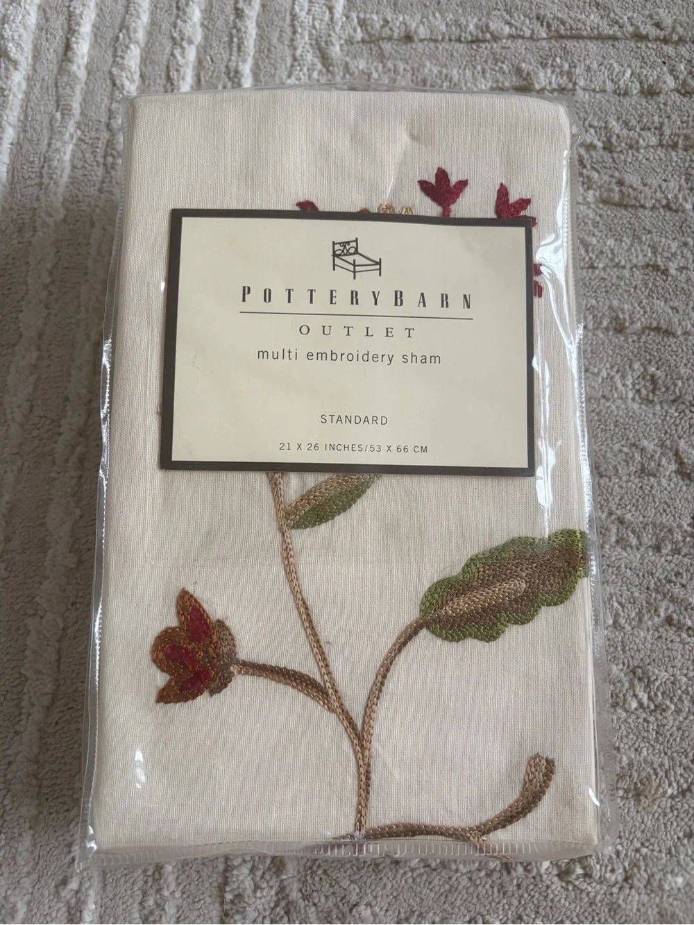 Pottery Barn cream linen